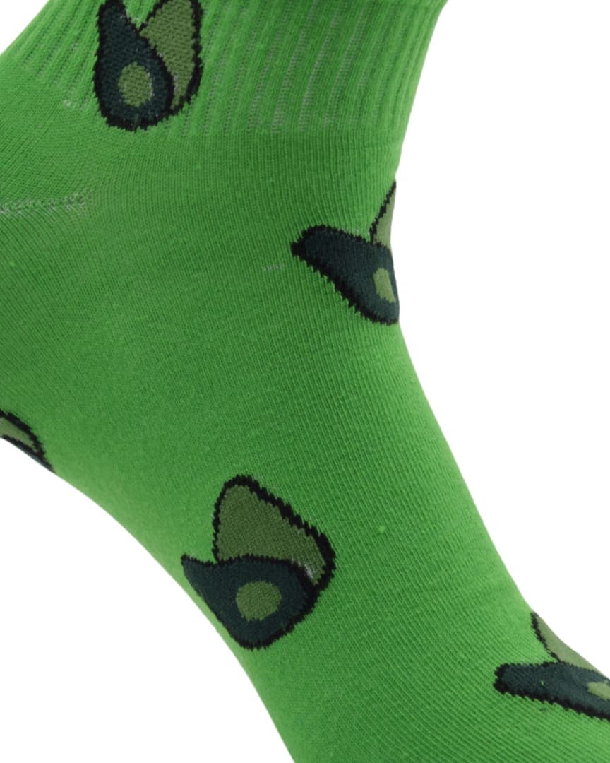 Green Avocado Ankle Socks – Fun & Comfy Fruit Design hover