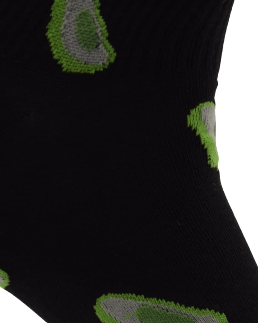 Black Avocado Ankle Socks – Stylish Fun Fruit Design