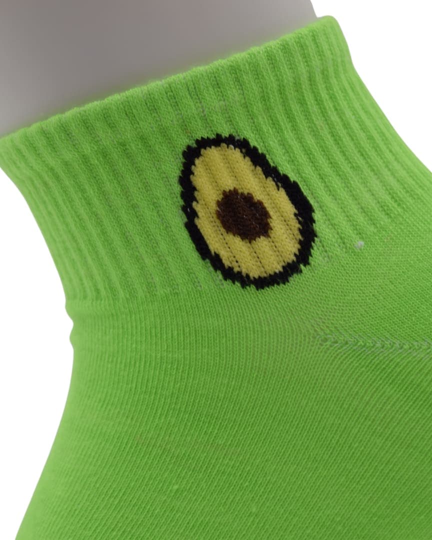 Bright Green Avocado Ankle Socks – Fun & Comfy Everyday Wear