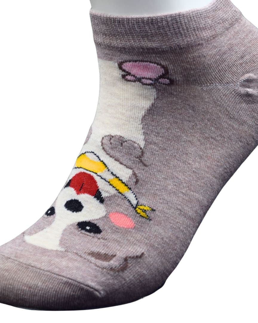 Cute Dog Print Ankle Socks – Soft & Playful Everyday Wear