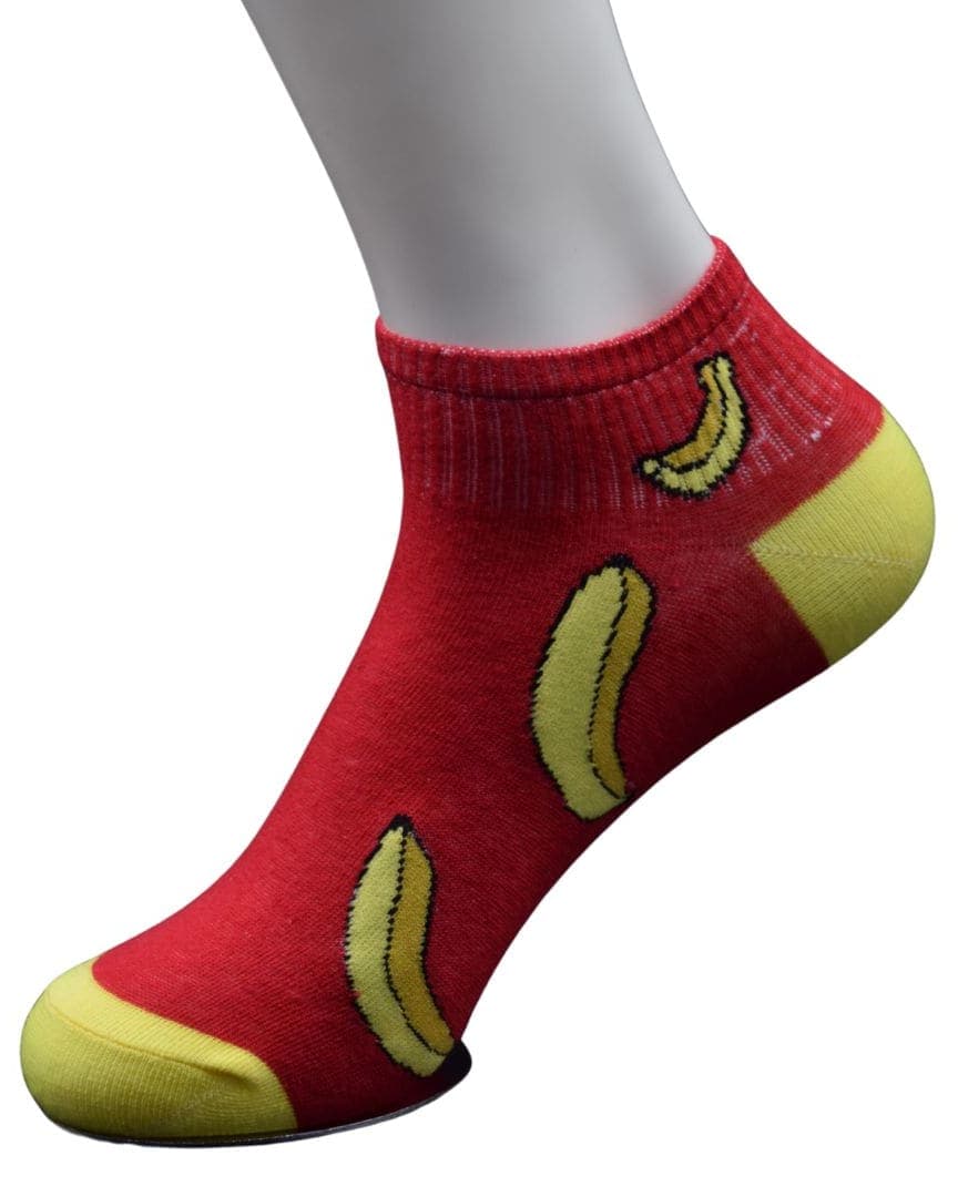 Red Banana Design Ankle Socks – Fun & Playful Style