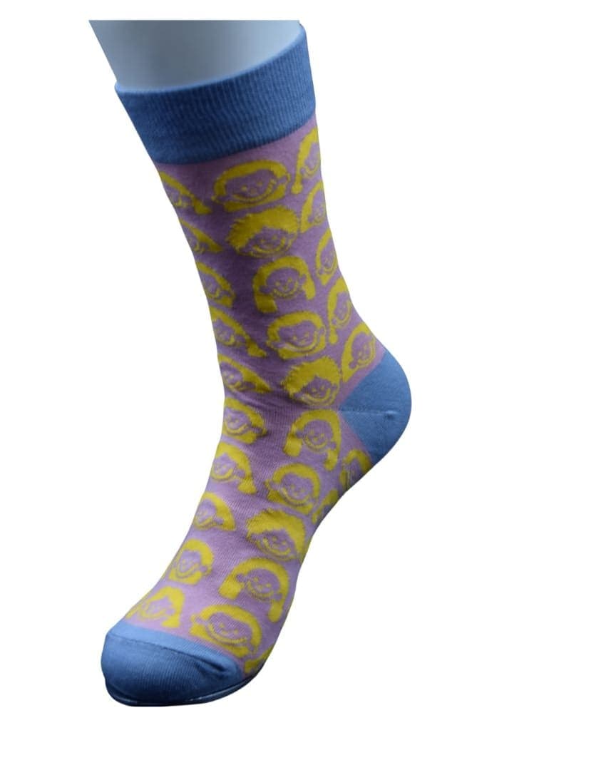 Men’s Low-Cut Ankle Socks – Navy Blue with Argyle Pattern