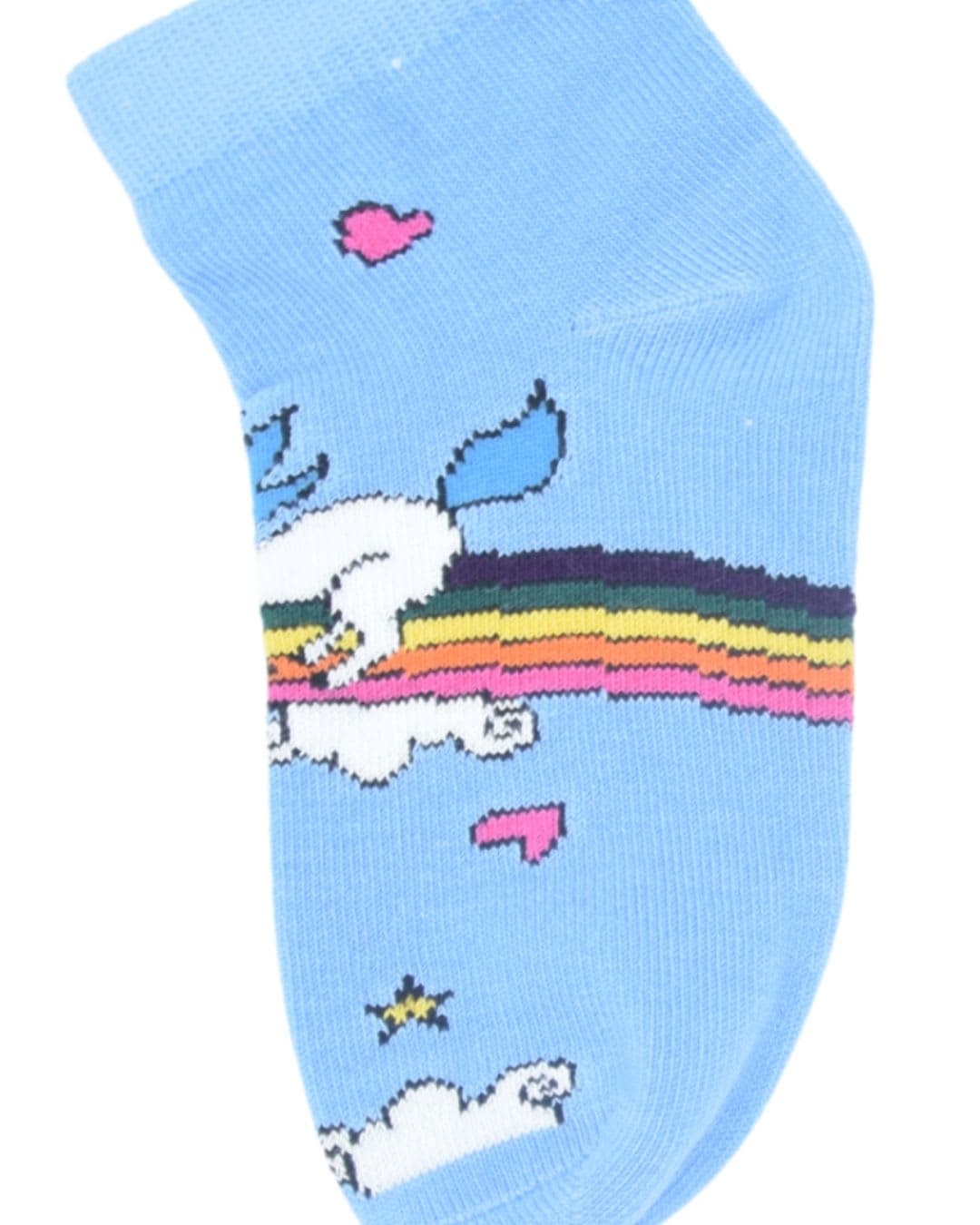 Kids Unicorn Rainbow Ankle Socks – Blue | Magical Cotton Comfort hover