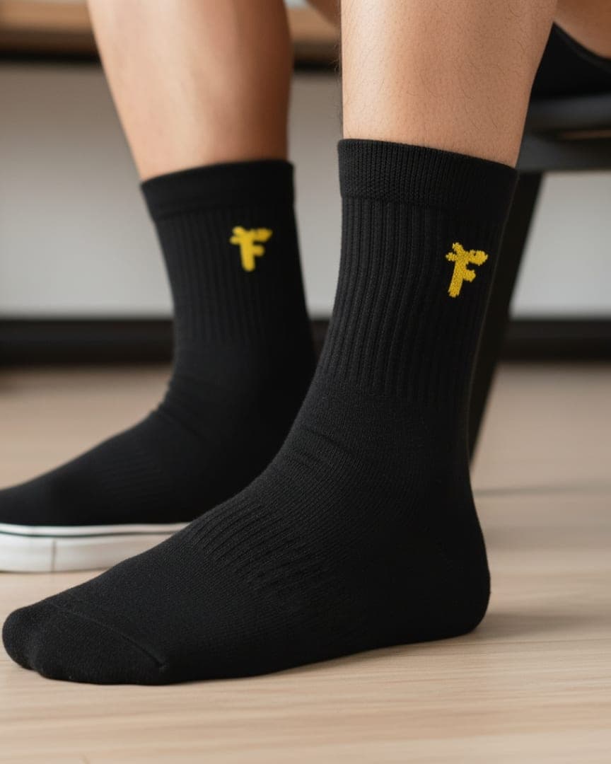 Antimicrobial Crew Socks Pack of 2 – Breathable Odor-Resistant Everyday Comfort Socks