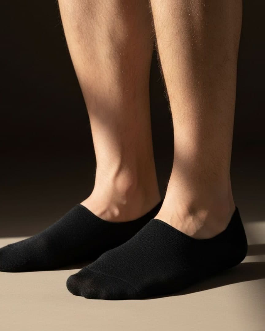 Men Cotton No Show Socks (Pack of 4) Invisible Low Cut, Loafers Socks hover