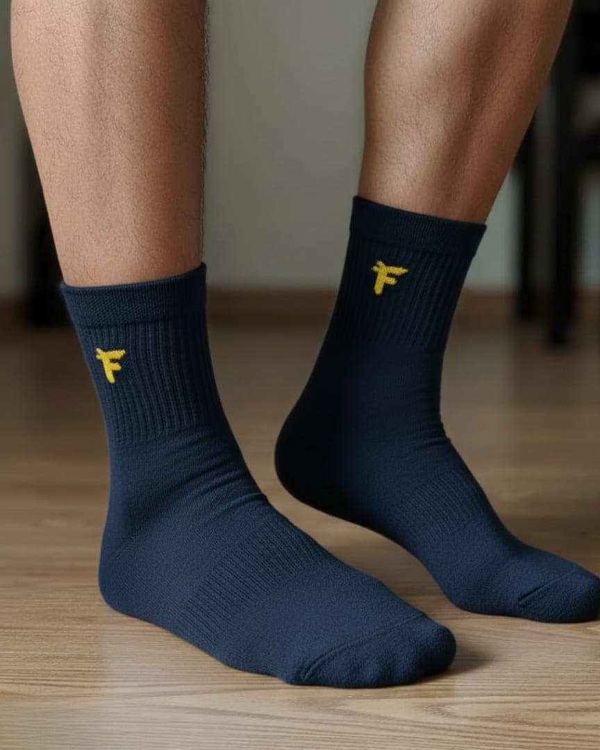 Premium Antimicrobial Cotton Crew Socks for Men hover