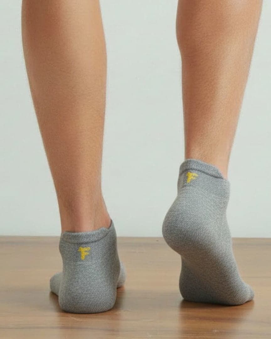 Antimicrobial No-Show Ankle Socks (Pack of 4) – Breathable Odor-Resistant Comfort