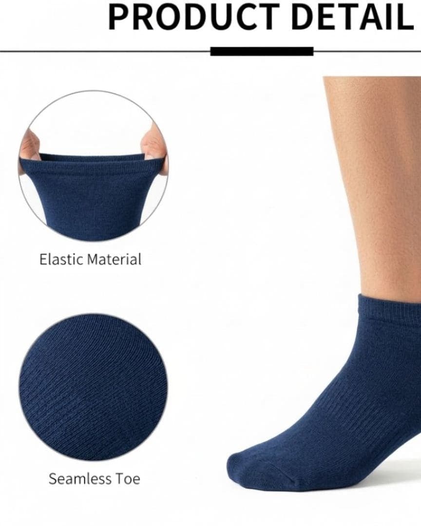Classic Ankle Length Antimicrobial Cotton Socks hover