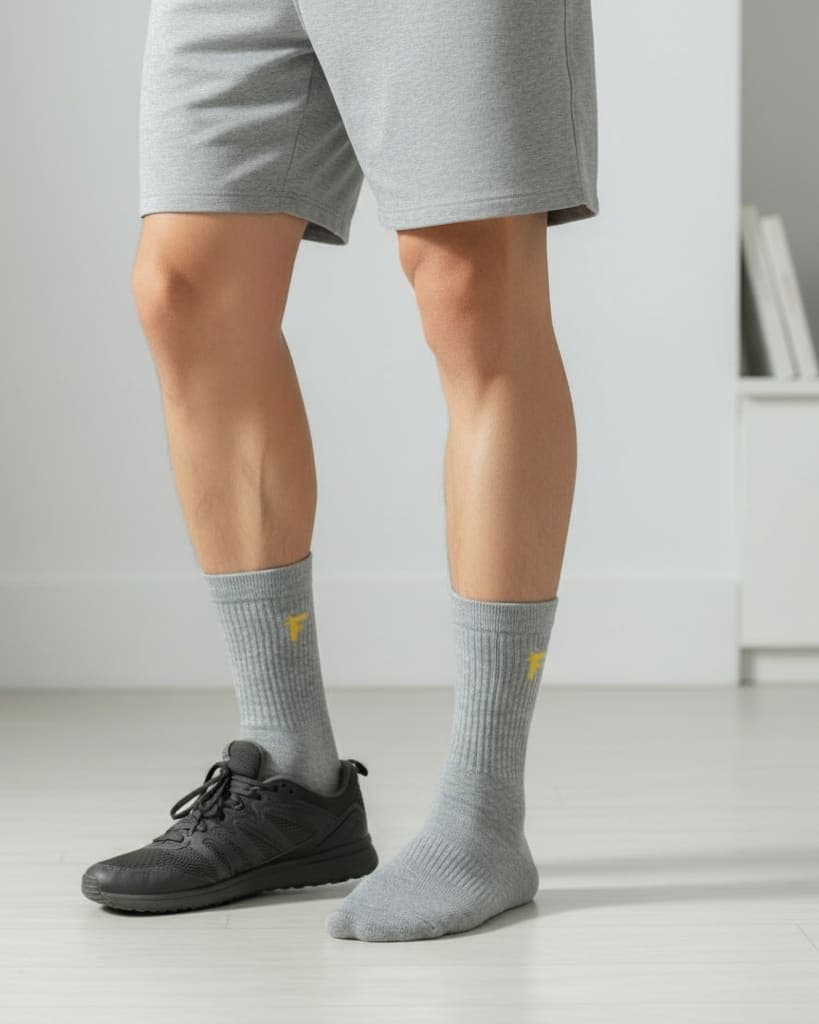 Antimicrobial Cotton Ribbed Crew Socks hover
