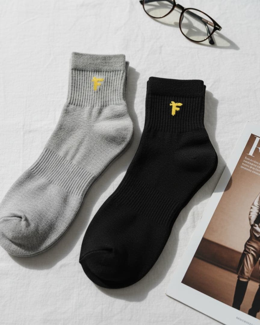 Antimicrobial Crew Socks Pack of 2 – Breathable Odor-Resistant Everyday Comfort Socks