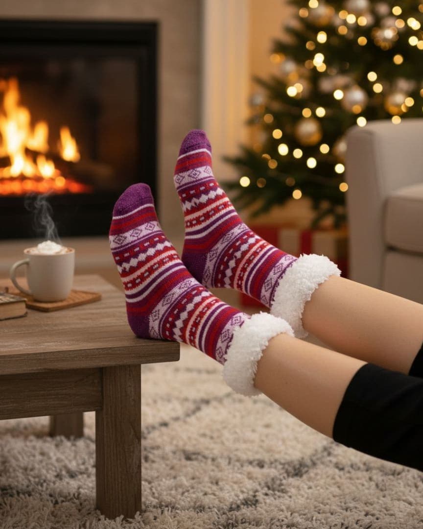 Navy Blue Ankle Socks with Pink Polka Dots – Soft & Stylish Everyday Comfort