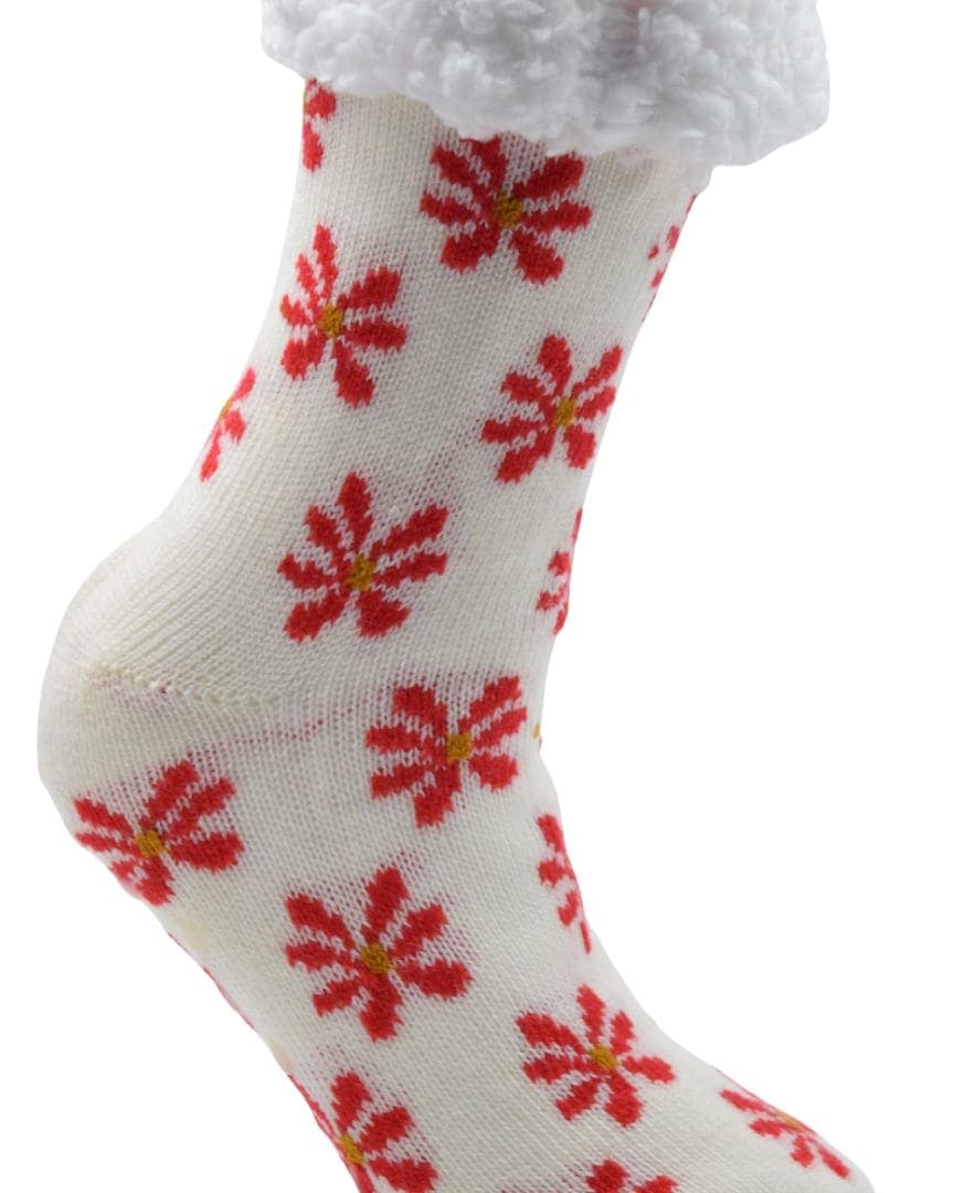 Navy Blue Winter Woolen Socks with Reindeer Design – Warm & Soft Thermal Socks