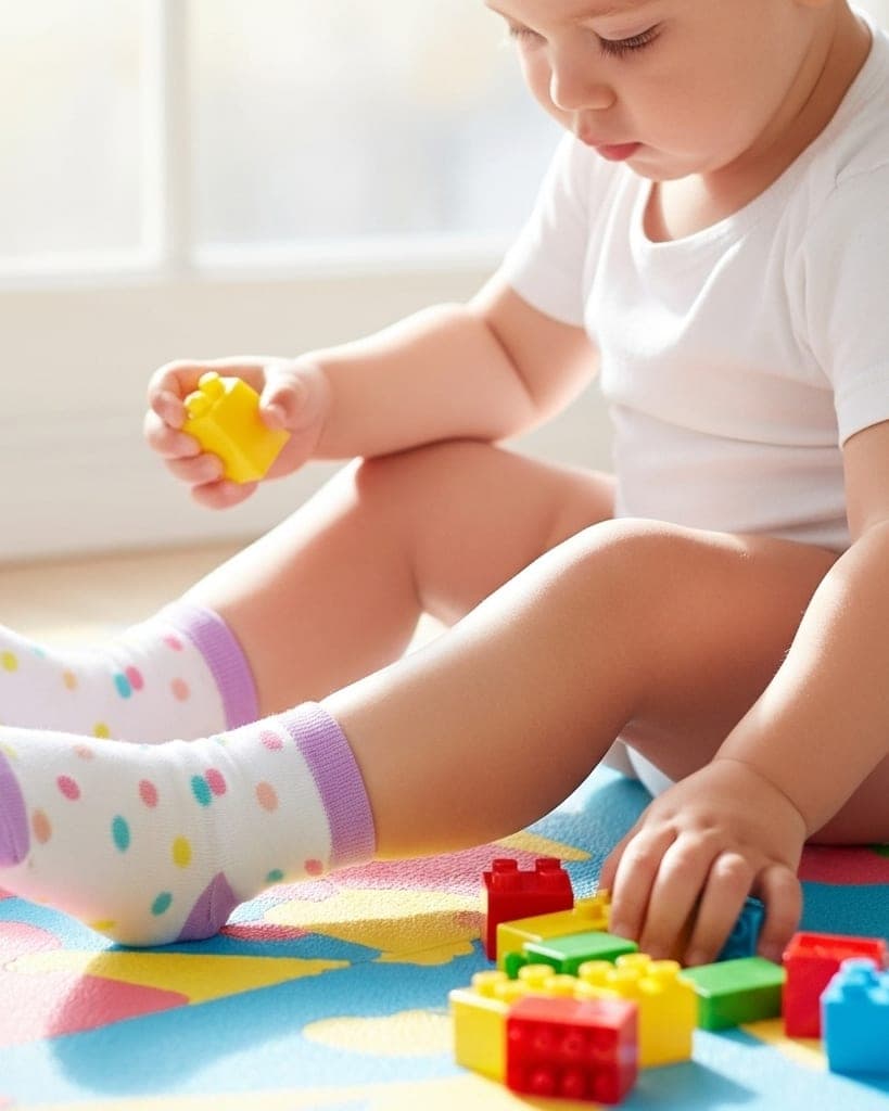 White Ankle Socks with Pastel Polka Dots – Soft & Cute Everyday Wear hover