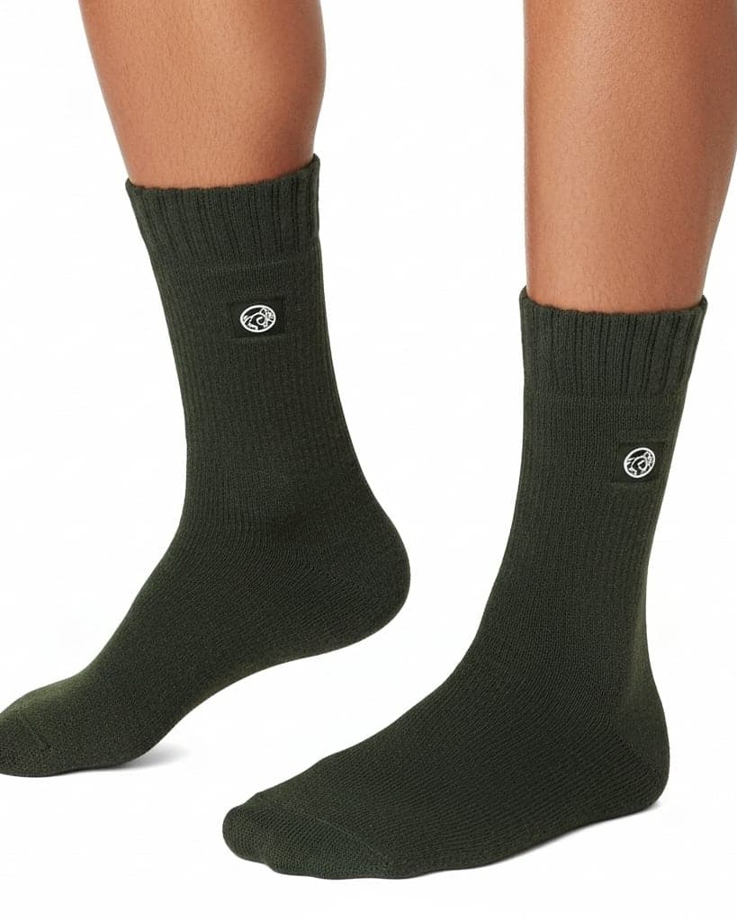 Classic Dark Grey Woolen Crew Socks – Soft, Durable & Everyday Comfort hover