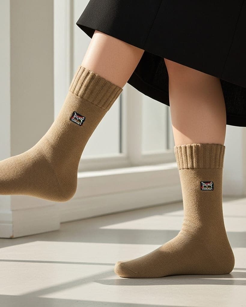 Premium Brown Woolen Winter Socks – Soft, Warm & Cozy Daily Wear