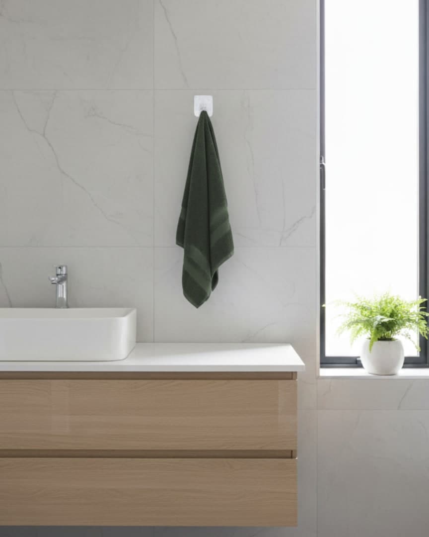 Ultra-Soft, Highly Absorbent Forest Green Hand Towel for Modern Bathroom Vanity and Decor