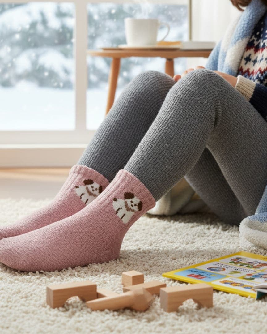 Cozy Paws Kids’ Ultra-Soft Plush Fleece Winter Socks – Warm Thermal Boot Socks for Boys & Girls
