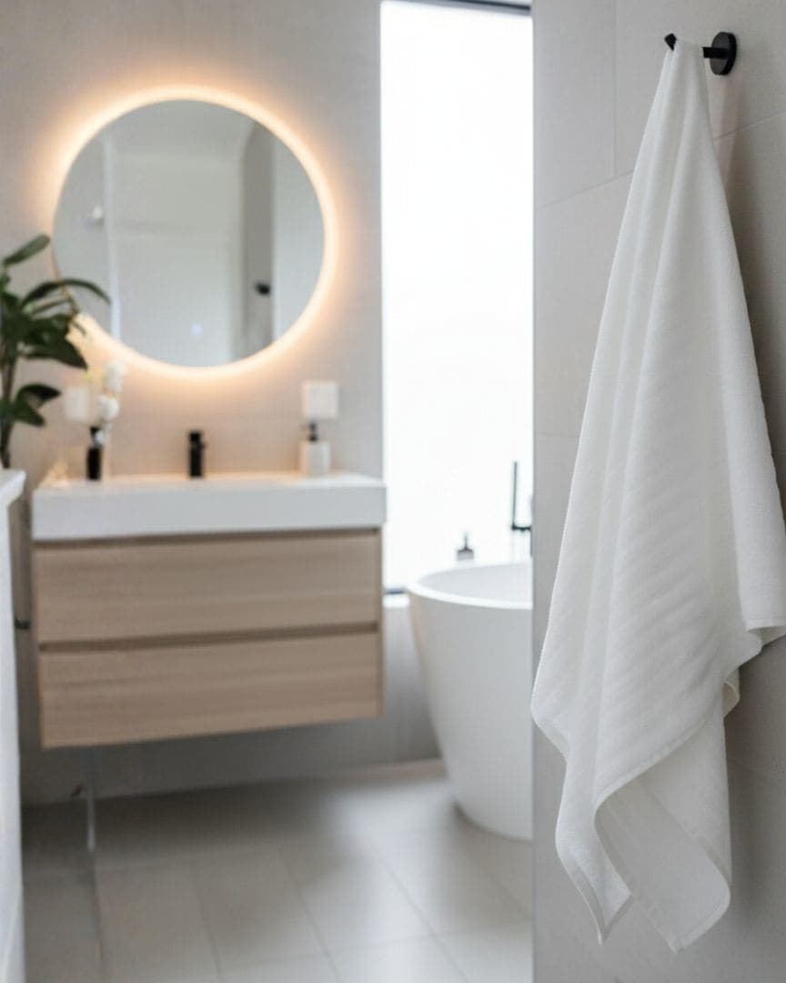 Super Absorbent Pure White Cotton Bath Towel – 440 GSM Extra Large (160×75 cm) Soft & Quick Dry