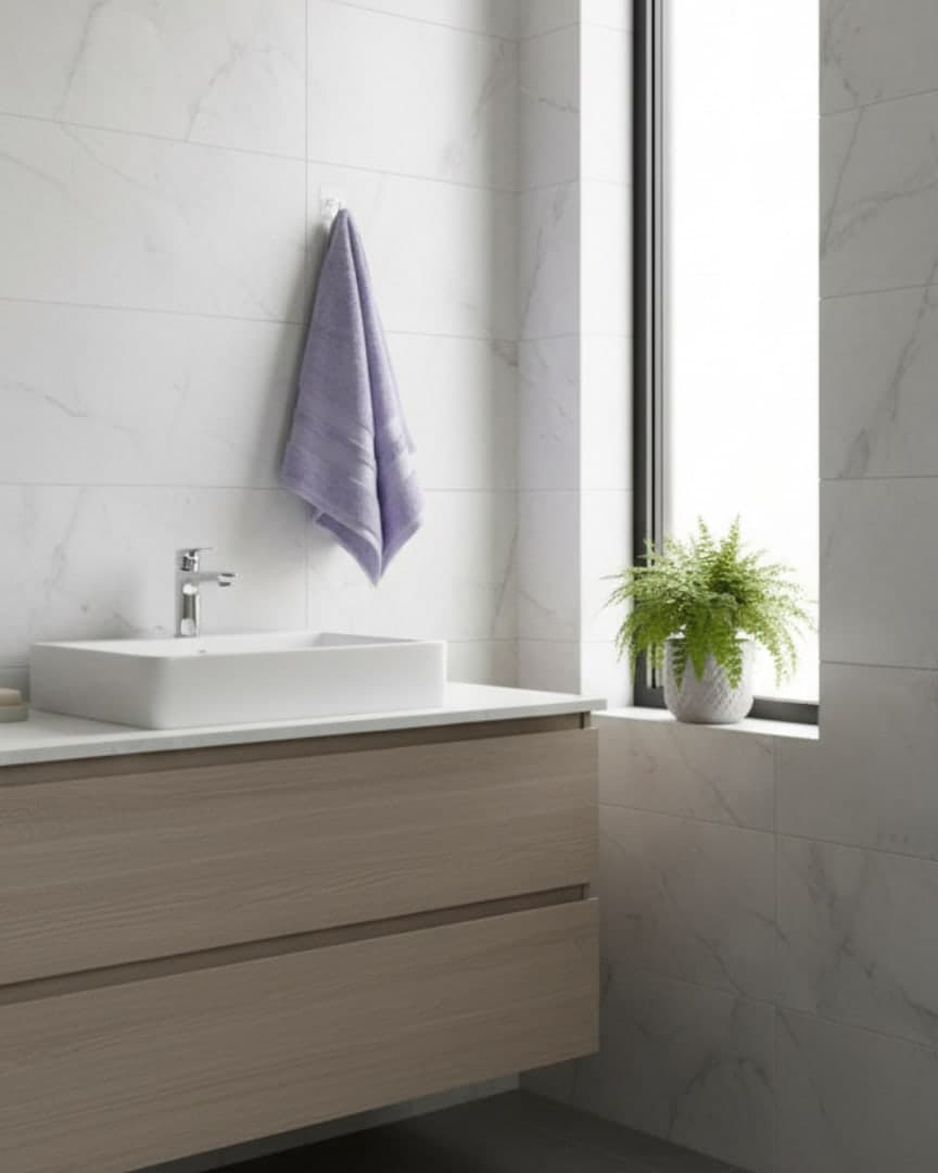Plush & Absorbent Lilac Purple Hand Towel for Serene Modern Bathrooms