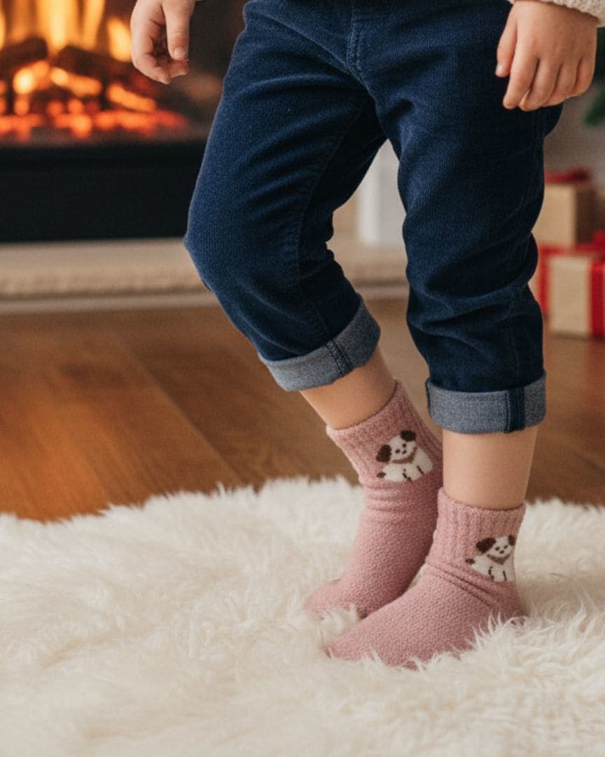 Cozy Paws Kids’ Ultra-Soft Plush Fleece Winter Socks – Warm Thermal Boot Socks for Boys & Girls hover