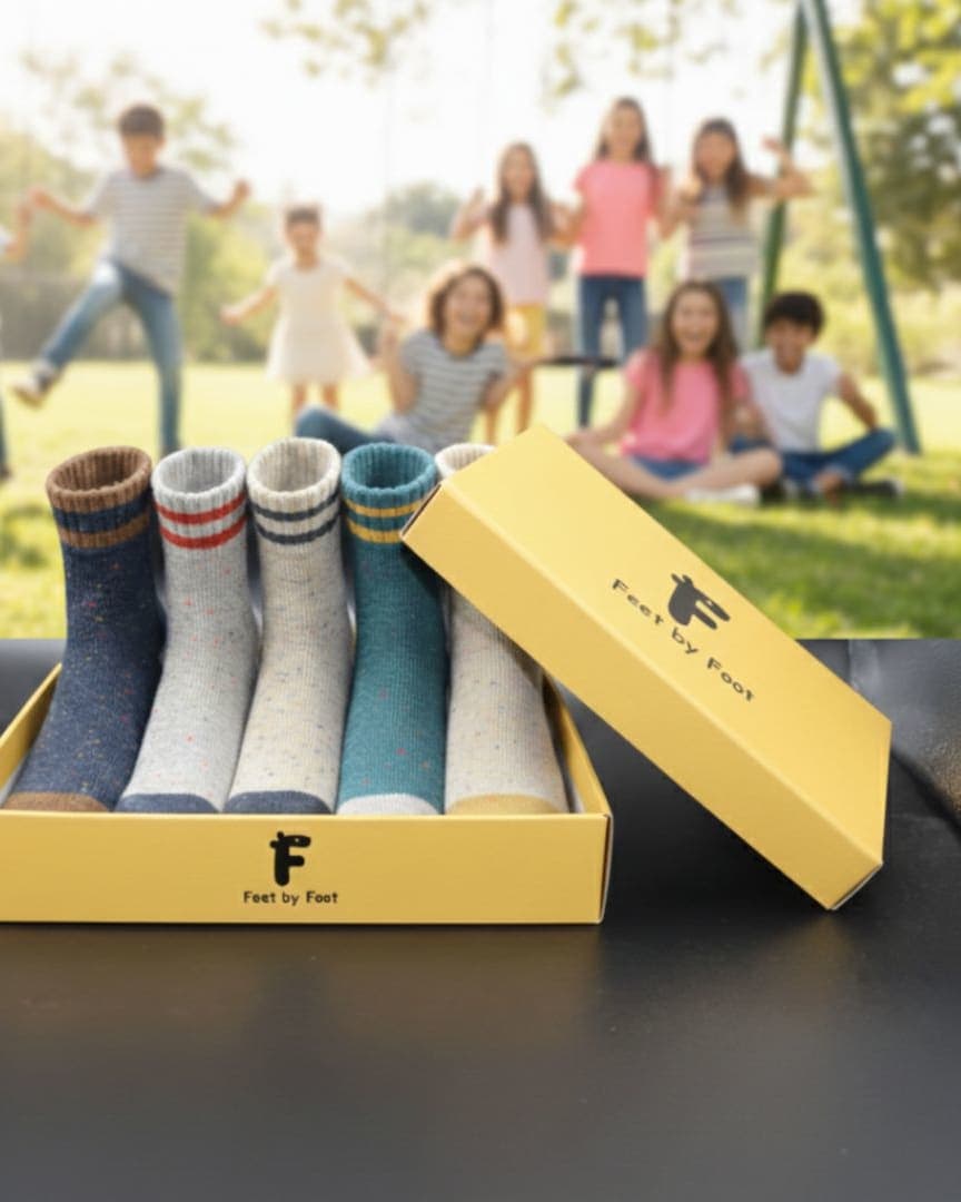 5-Pack Speckle Knit Kids Socks | Active Heathered Crew Socks for Play