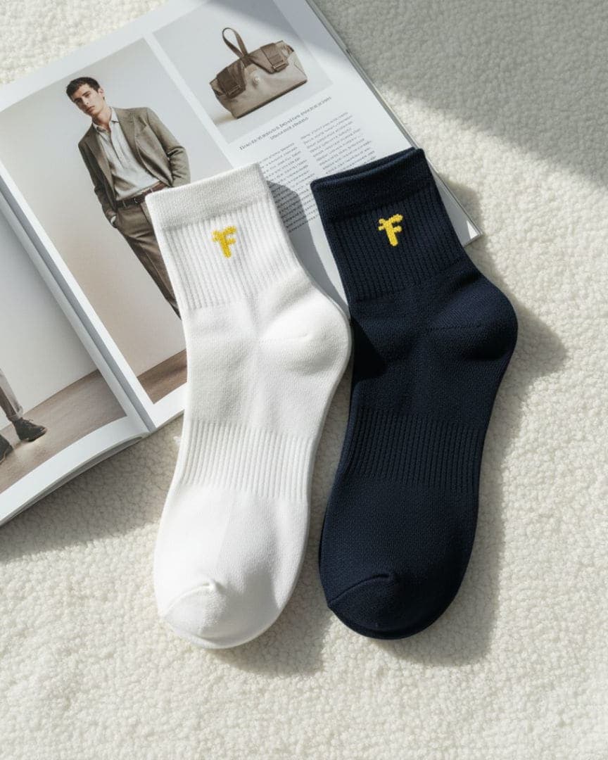 Antimicrobial Crew Socks – Pack of 2 Breathable Comfort Everyday Socks