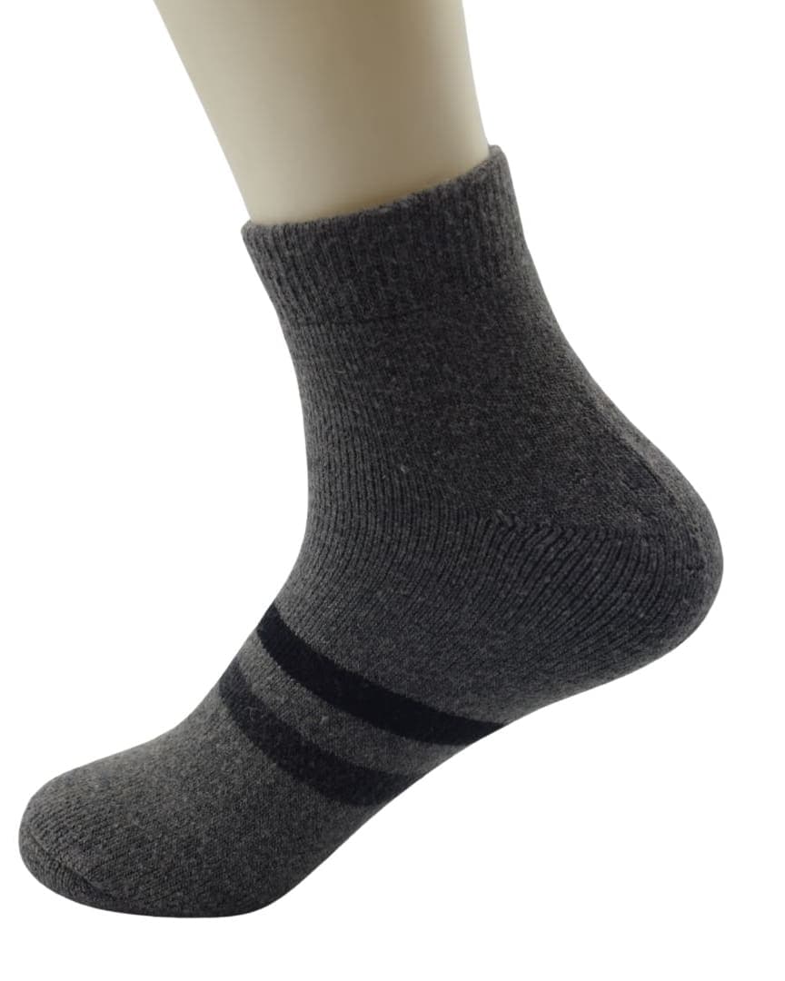 Men's/Unisex Premium Woolen Blend Crew Socks with Double Sport Stripe hover