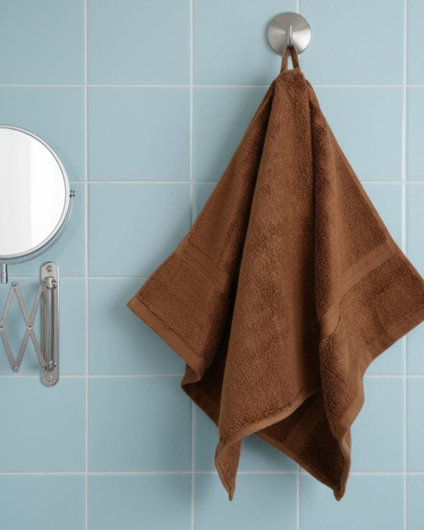 Ultra-Soft Premium Brown Cotton Bathroom Hand Towel – Quick-Drying & Decorative